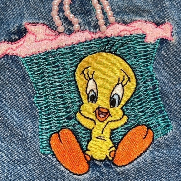 Vintage Warner brothers tweety boots denim shirt - Picture 5 of 6